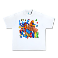 White Be a kind sole Autism afro girl sneakers Urban Heavy Tee - RanaPortraitStore