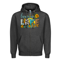 Charcoal Heather living on lake time Zipper Hoodie - HRA Design Shop