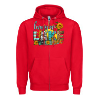 Red living on lake time Zipper Hoodie - HRA Design Shop