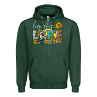 Sports Green living on lake time Zipper Hoodie - HRA Design Shop