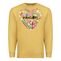 Antique Gold dental life element heart Premium Sweatshirt - AdoDesignShop
