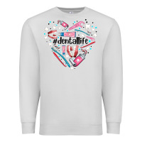 Dove Grey dental life element heart Premium Sweatshirt - AdoDesignShop