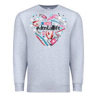 Heather Grey dental life element heart Premium Sweatshirt - AdoDesignShop