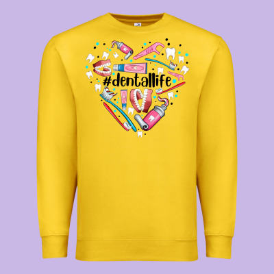 Dental Life Element Heart Premium Sweatshirt Designed By Adodesignshop