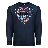 Navy dental life element heart Premium Sweatshirt - AdoDesignShop