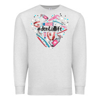 Oatmeal Heather dental life element heart Premium Sweatshirt - AdoDesignShop