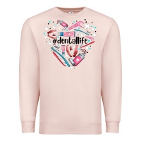 Pale Pink dental life element heart Premium Sweatshirt - AdoDesignShop