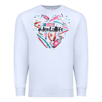 White dental life element heart Premium Sweatshirt - AdoDesignShop