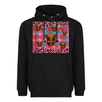 Black highland cow valentines Heavyweight Hoodie - JahusDesignShop