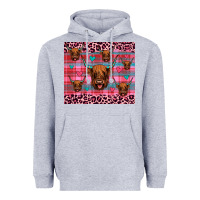 Heather Grey highland cow valentines Heavyweight Hoodie - JahusDesignShop