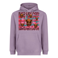 Lavender highland cow valentines Heavyweight Hoodie - JahusDesignShop