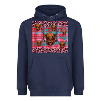 Navy highland cow valentines Heavyweight Hoodie - JahusDesignShop