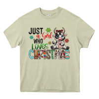 Mossy just a girl who loves christmas Heavy Core Tee - CowhideDigitalArt