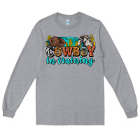 Heather Grey cowboy in training Long Sleeve Tee - Zillion Design Studio