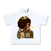 White Birthday queen afro girl Urban Heavy Tee - RanaPortraitStore