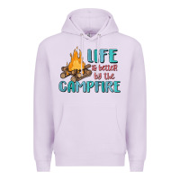 Lilac life is better by the campfire Premium Hoodie - MaliasSmallBusiness