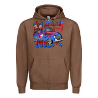 Chestnut American heart southern soul truck 4th of july Zipper Hoodie - CowGirlArtShop