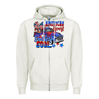 American Heart Southern Soul Truck 4th Of July Zipper Hoodie | Teevron
