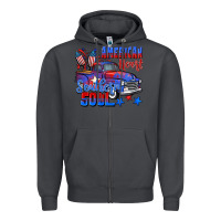Smoke American heart southern soul truck 4th of july Zipper Hoodie - CowGirlArtShop