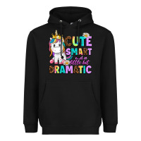 Black cute smart and a little bit dramatic unicorn Heavyweight Hoodie - AdoDesignShop