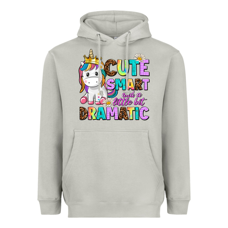 Cute Smart And A Little Bit Dramatic Unicorn Heavyweight Hoodie by AdoDesignShop | Teevron
