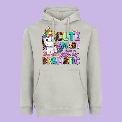 Cute Smart And A Little Bit Dramatic Unicorn Heavyweight Hoodie Designed By Adodesignshop