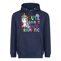 Navy cute smart and a little bit dramatic unicorn Heavyweight Hoodie - AdoDesignShop