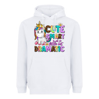 White cute smart and a little bit dramatic unicorn Heavyweight Hoodie - AdoDesignShop