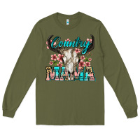 Army Green country mama Long Sleeve Tee - Zillion Design Studio