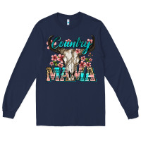 Navy country mama Long Sleeve Tee - Zillion Design Studio