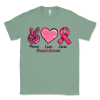 Sage breast cancer peace love cure Classic Tee - RanaPortraitStore