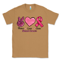 Toasted Coconut breast cancer peace love cure Classic Tee - RanaPortraitStore