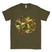 Army Green camouflage and leopard patch  2 Classic Tee - BundleAndBundleShop
