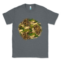 Charcoal Heather camouflage and leopard patch  2 Classic Tee - BundleAndBundleShop