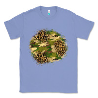 Colony Blue camouflage and leopard patch  2 Classic Tee - BundleAndBundleShop