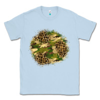 Dusty Blue camouflage and leopard patch  2 Classic Tee - BundleAndBundleShop