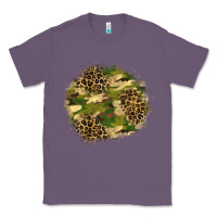 Lavender camouflage and leopard patch  2 Classic Tee - BundleAndBundleShop