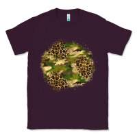 Plum camouflage and leopard patch  2 Classic Tee - BundleAndBundleShop