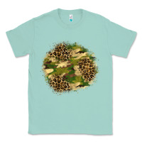 Seafoam camouflage and leopard patch  2 Classic Tee - BundleAndBundleShop