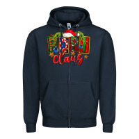 Navy Christmas popi claus Zipper Hoodie - FaDigitalArtStudio