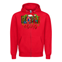 Red Christmas popi claus Zipper Hoodie - FaDigitalArtStudio