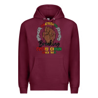 Burgundy every chain since 1865 juneteenth Premium Hoodie - MaliasSmallBusiness