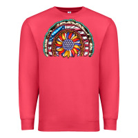 Cardinal sunflower american flag leopard gemstone cowhide rainbow Premium Sweatshirt - Artiststas