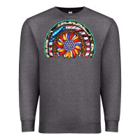 Charcoal Heather sunflower american flag leopard gemstone cowhide rainbow Premium Sweatshirt - Artiststas