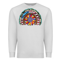 Dove Grey sunflower american flag leopard gemstone cowhide rainbow Premium Sweatshirt - Artiststas