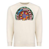 Sandshell sunflower american flag leopard gemstone cowhide rainbow Premium Sweatshirt - Artiststas
