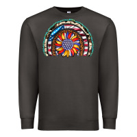 Smoke sunflower american flag leopard gemstone cowhide rainbow Premium Sweatshirt - Artiststas