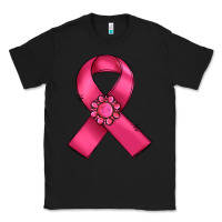 Black breast cancer awareness ribbon Classic Tee - RanaPortraitStore