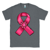 Charcoal Heather breast cancer awareness ribbon Classic Tee - RanaPortraitStore