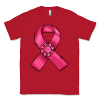 Red breast cancer awareness ribbon Classic Tee - RanaPortraitStore